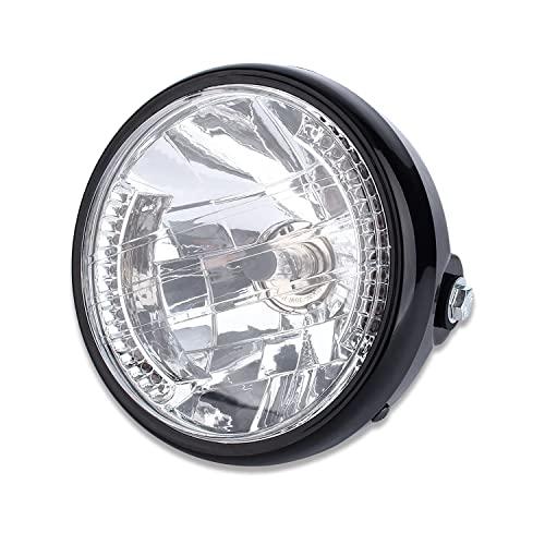 Keenso Motorcycle Headlight with BracketsEcma12 VH 4 35 Wユニバーサルブラック