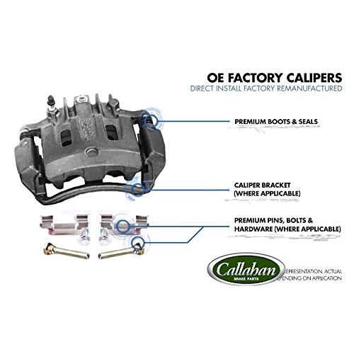 最大の割引 Callahan CCK 06341 [2] REARオリジナルブレーキキャリパー+ [2] OEローター+セラミックブレーキパッド+ハードウェア [Subary Legacy適合]