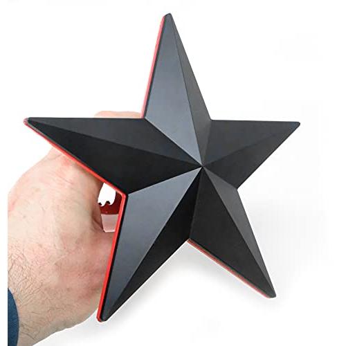 特別訳あり特価 MULL Texas 3 D Five Point Star Metal Hitch Cover (Fits 2% astaghibluvethalー%Receiver%Kemala%Red Black)