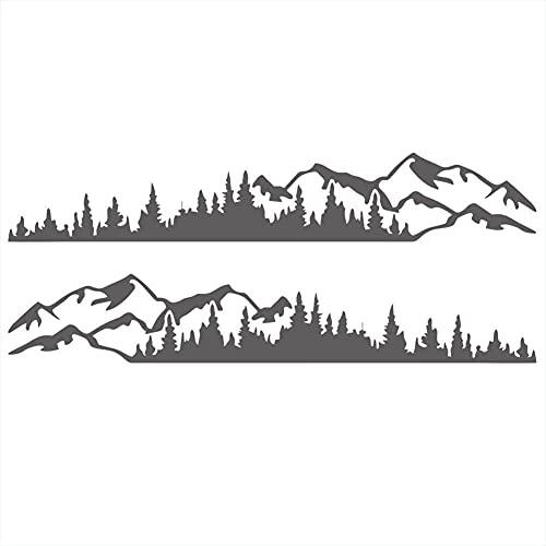 【感謝価格】 GreceYou Car Decals -2 pcs Universal Side Body Vinyl Decal Sticker Mountain Forest Graphics防水DIY装飾ステッカー%Car Trucks SUV RVキャンパー%Car%