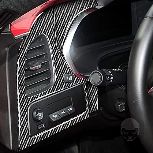限定先行予約販売 シボレーコルベットC 7 2014-2019カーボンファイバー車内装ダッシュボードセントラルコントロール空調フレームトリム用Rauto