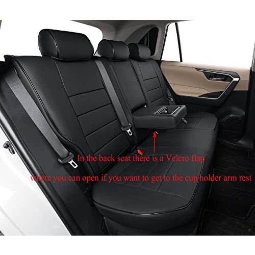 売り出し価格 EKR Custom Fit Car Seat Covers for Select Honda Pilot Elite%Ekar Black Edition 2016 2017 2018 2019 2020 2021 2022-Three Rows%Ekar Leather (Black)