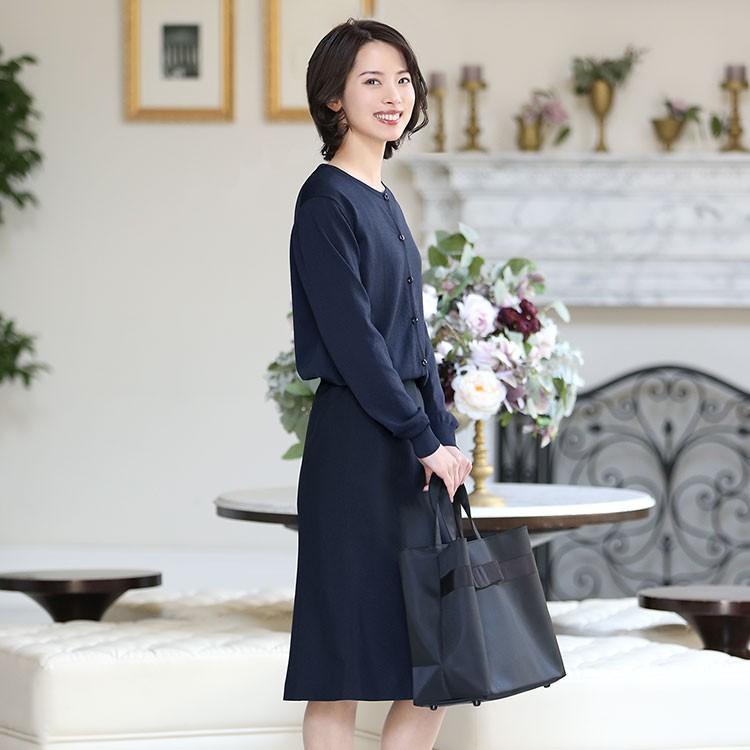 nina's（ニナーズ） カーディガン レディース 濃紺 紺 長袖 クルー