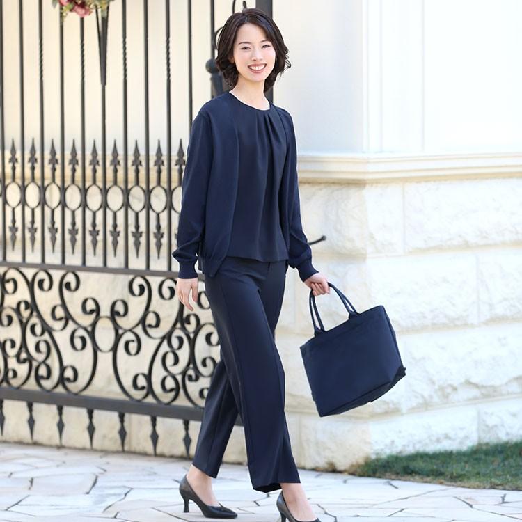 nina's（ニナーズ） カーディガン レディース 濃紺 長袖 Vネック お