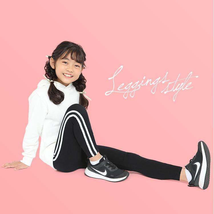 nina's（ニナーズ） レギンス スパッツ キッズ 女の子 9分丈 無地 綿
