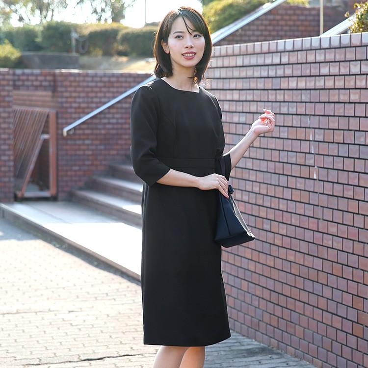 nina's（ニナーズ） ワンピース レディース 黒 洗える 大きいサイズ