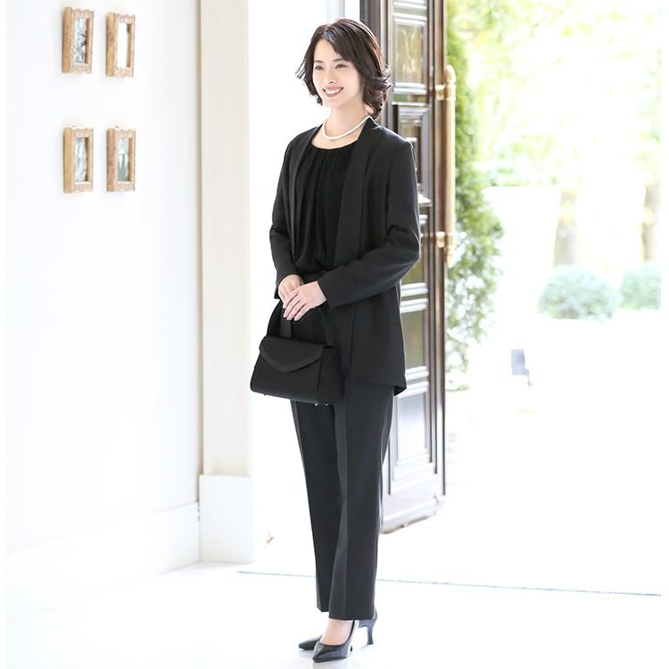 nina's（ニナーズ） ストレートパンツ レディース 黒 洗える 大きい