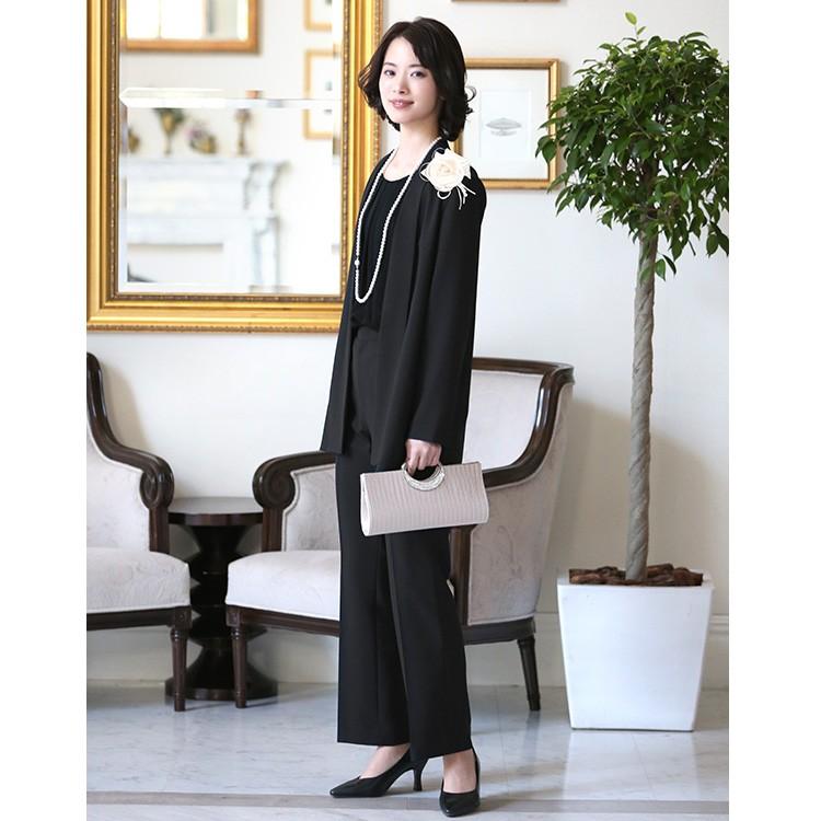 nina's（ニナーズ） ストレートパンツ レディース 黒 洗える 大きい