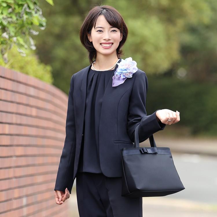 nina's（ニナーズ） ブラウス レディース オフィス 紺 半袖 フォーマル