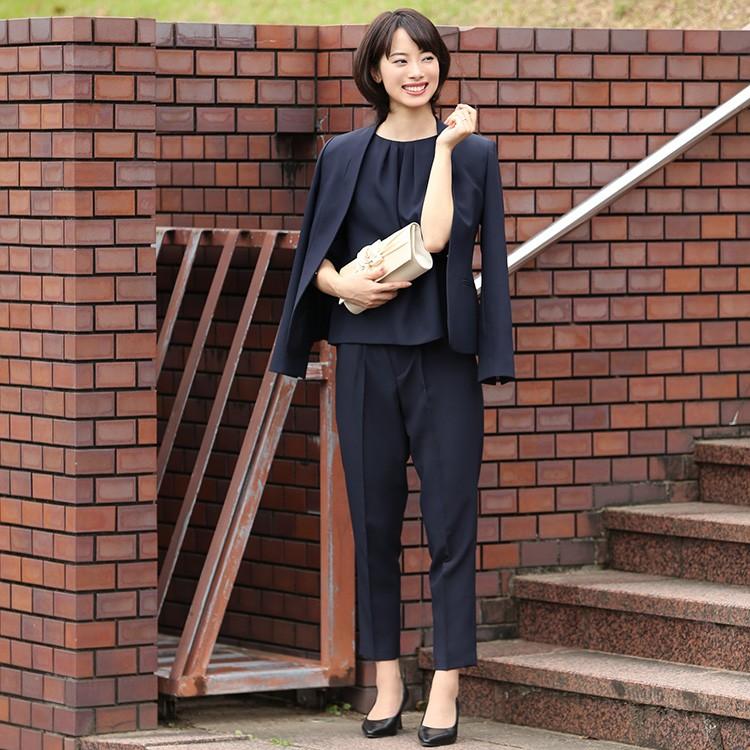 美品‼️濃紺　大きいサイズ　ストレッチ　パンツスーツ 2XL 楽天市場】スーツ パンツ 大きいサイズ レディース うす