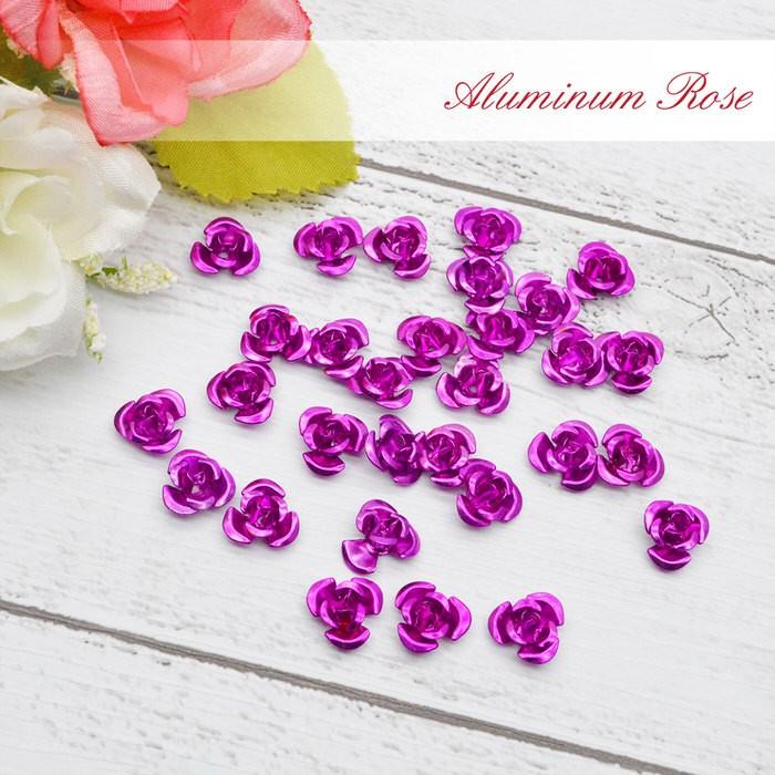 NO.237レジンパーツレジン道 薔薇 NO.237レジンパーツレジン道 薔薇 アルミ 薔薇 6mm30個 セット #7 青