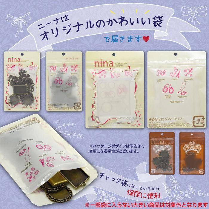 チャーム リボン ゴールド カン付き 4個セット 金 アクセサリー