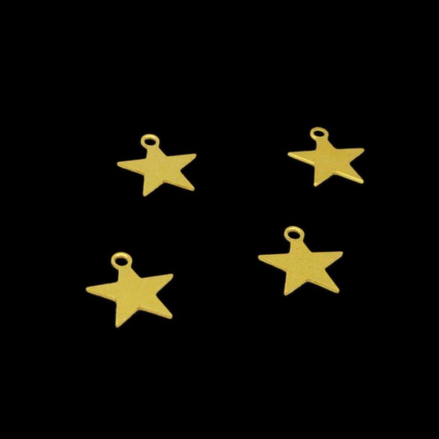 10mm星パーツ ゴールド 大 4個 セット チャーム 星 金 パーツ UVレジン  