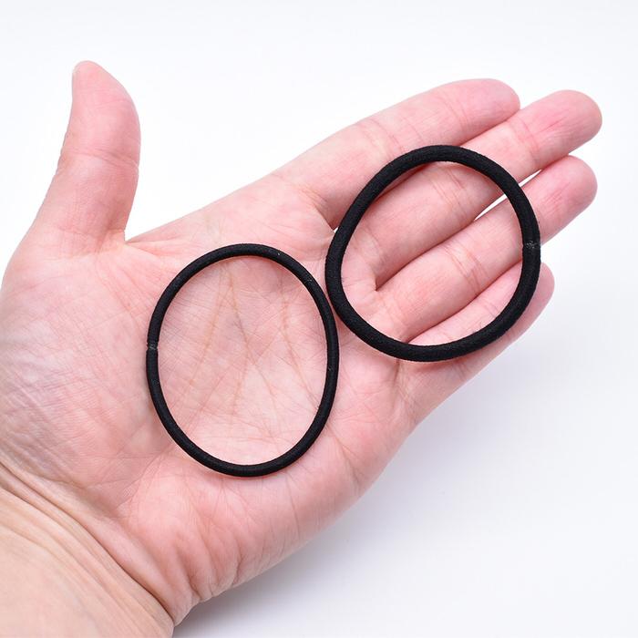 ヘアゴム ブラック 10本セット 黒 ヘアアクセサリー かわいい 手芸