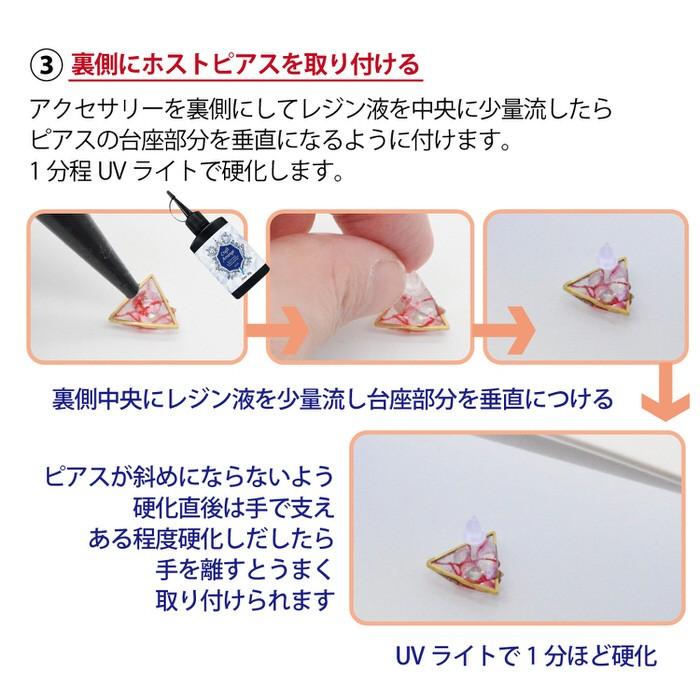 レジン セット キット 身近なものでアレンジを レジンピアスアクセサリー レシピ レジン枠 糸 メタルパーツ キット クラフト ハンドメイド 素材 アソート ゴール｜ninastore｜10