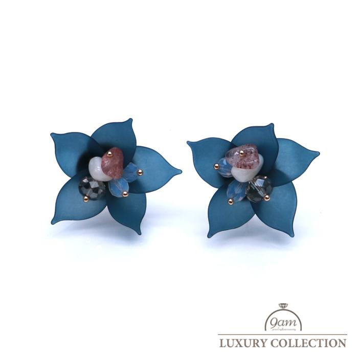 イヤリング 花 フラワー チタン 金属アレルギー対応 大ぶり 人気ブランド新作豊富