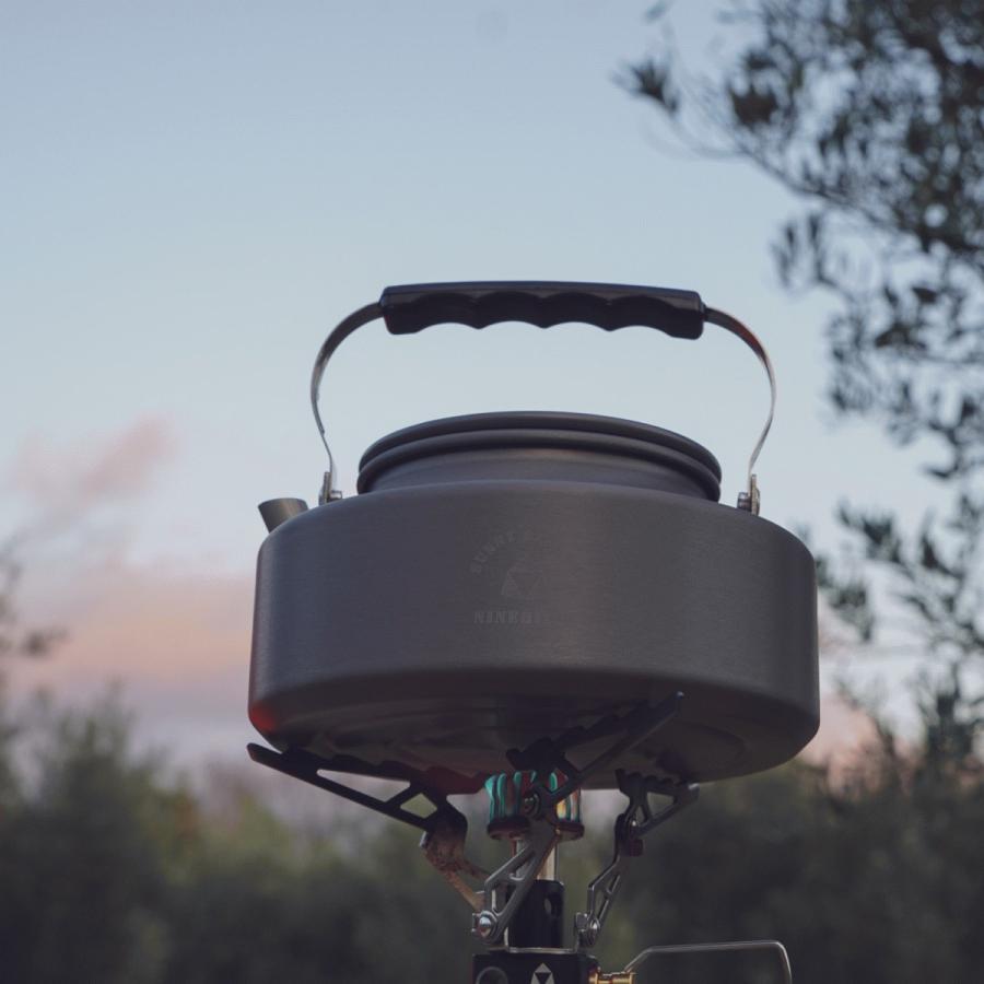 NINEHILLS アルミケトル 1100ml】アウトドア調理器具 おしゃれ