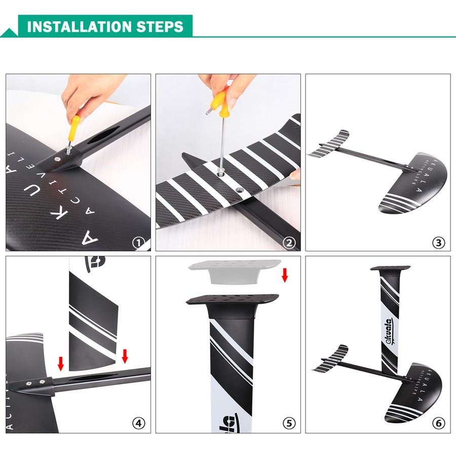 海外品 AKUALA（アクアラ）【クジラA66】ハイドロフォイル アルミ＆カーボン SUPサーフィン サップ用 ウェークボード用 サーフィンボード用 【1268974925】(45530円)