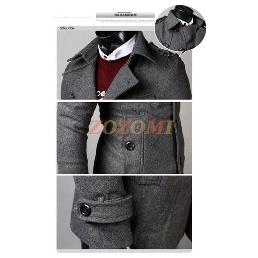 トレンチコートメンズメルトンウールロングコートトレンチコートチェスターコートms Zozomi 通販 Yahoo ショッピング