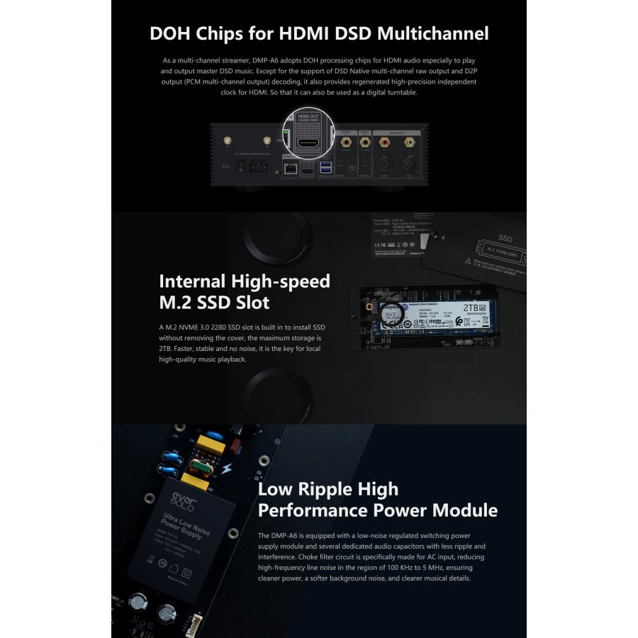 【訳あり品】 EVER SOLO DMP-A6 メディア ボックス ストリーマー エバーソロ DMP-A6 デジタルキャストデコードオールインワンストリーミングロスレス音楽HiFiプレーヤ 【SK2038496790】(73140円)