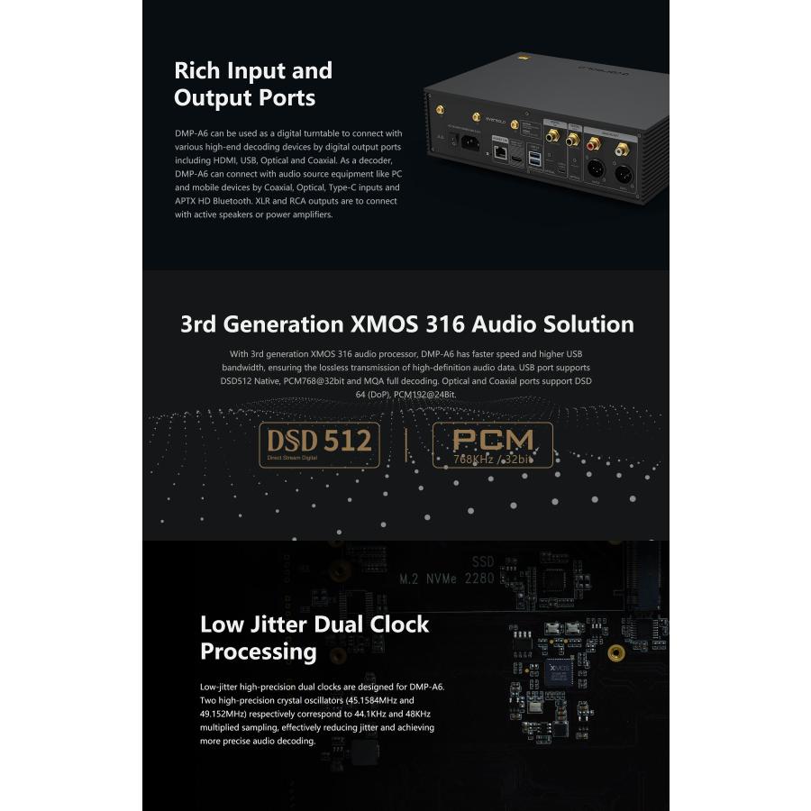 【訳あり品】 EVER SOLO DMP-A6 メディア ボックス ストリーマー エバーソロ DMP-A6 デジタルキャストデコードオールインワンストリーミングロスレス音楽HiFiプレーヤ 【SK2038496790】(73140円)