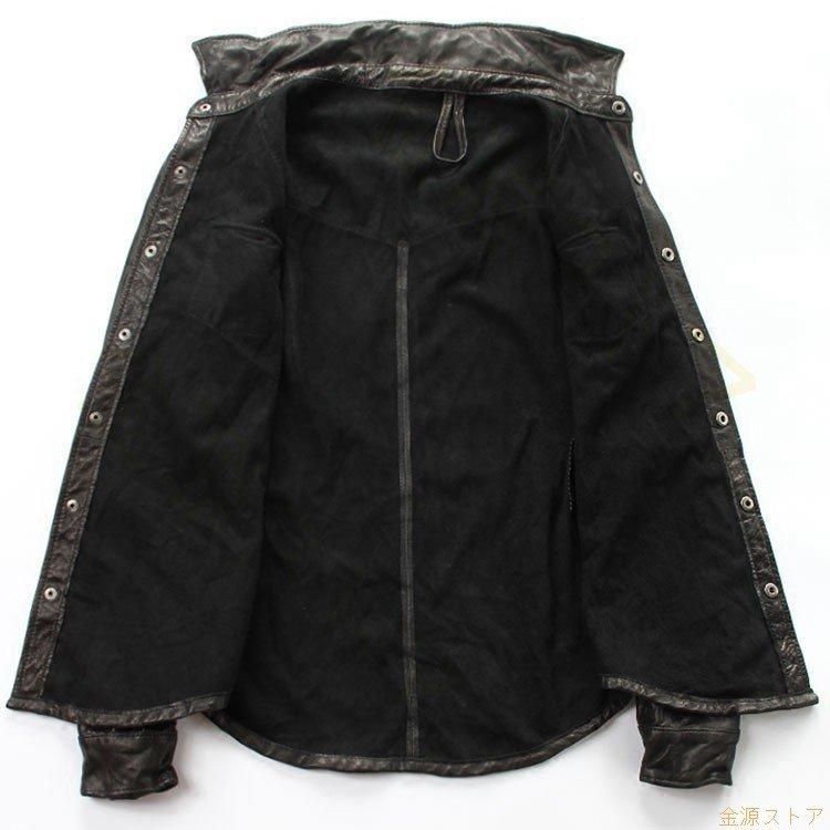 最安 レザージャケット メンズ 本革 革ジャン レザー ライダース バイクジャケット 春 秋 冬 ジャケット バイクウェア 革ジャケット 防風 防寒 耐磨 残りわずか Correo Innovemos Co