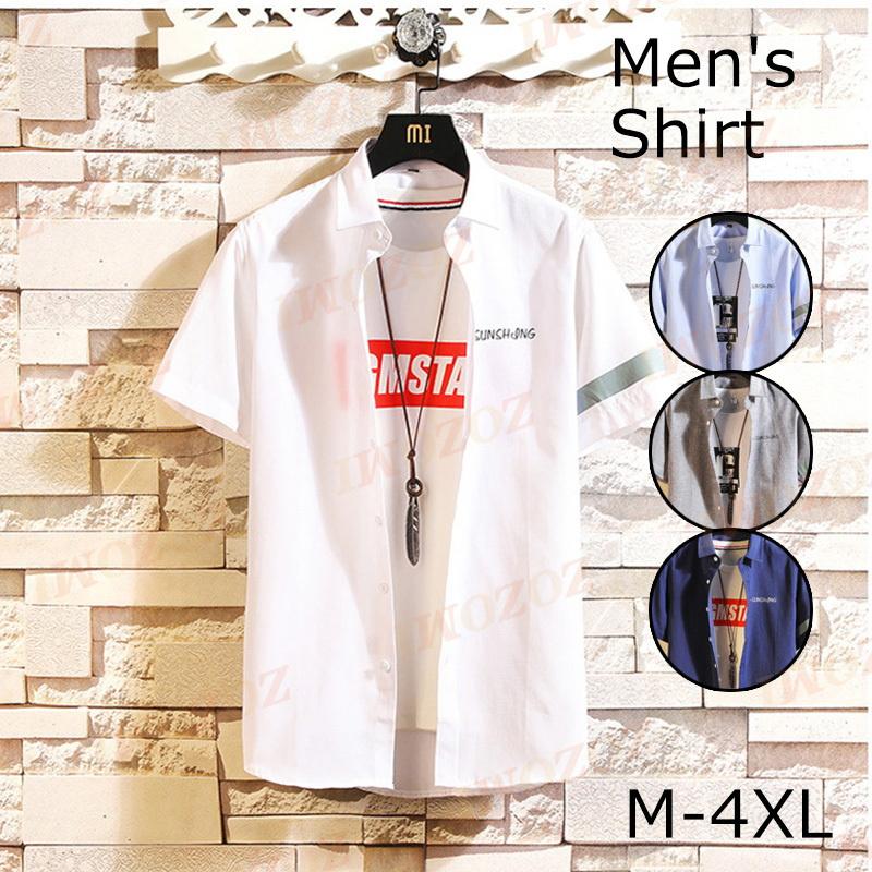 半袖シャツ メンズ カジュアルシャツ トップス 無地 白シャツ 半袖 ビジネス 通勤 開襟シャツ ボタンダウンシャツ メンズシャツ 春 夏 Lyx Zozomi 通販 Yahoo ショッピング