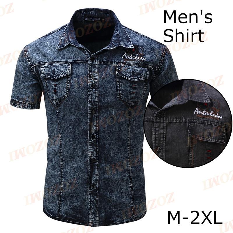 カジュアルシャツ デニムシャツ シャツ メンズ デニムジャケット 半袖 アメカジ Lyx2407 Zozomi 通販 Yahoo ショッピング