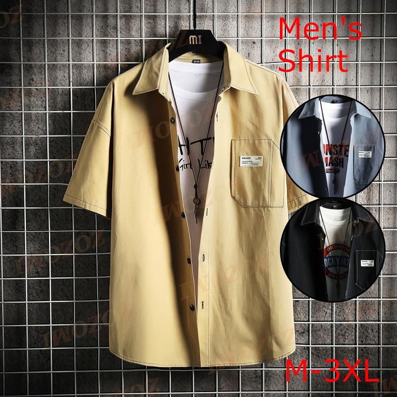 シャツ メンズ カジュアルシャツ ゆったりシャツ ビジネス 半袖シャツ おしゃれ 白シャツ 夏 大きくサイズ 通学 通勤 Lyx Zozomi 通販 Yahoo ショッピング