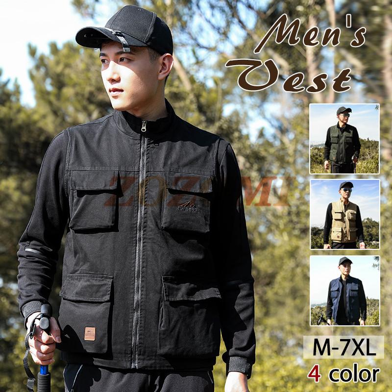 人気満点 ベスト メンズ カメラマン アウトドアウェア メイクベスト 野外撮影 スポーツ お釣りベスト 作業服 前開き トップス レビューで送料無料 Turningheadskennel Com