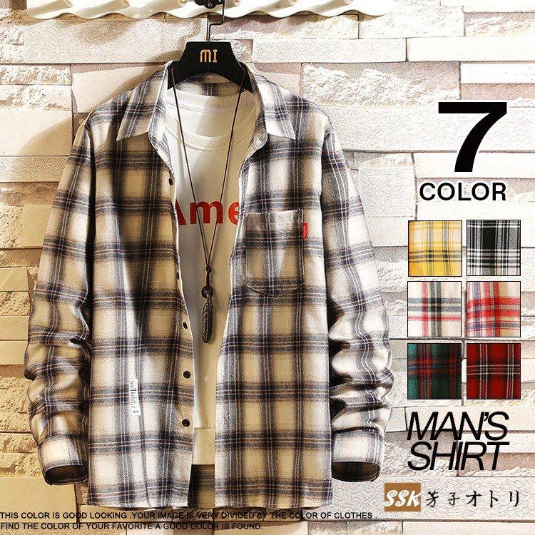 カジュアルシャツ ネルシャツ チェックシャツ トップス メンズ 長袖シャツ シャツ 春服 メンズシャツ Ssk Zozomi 通販 Yahoo ショッピング