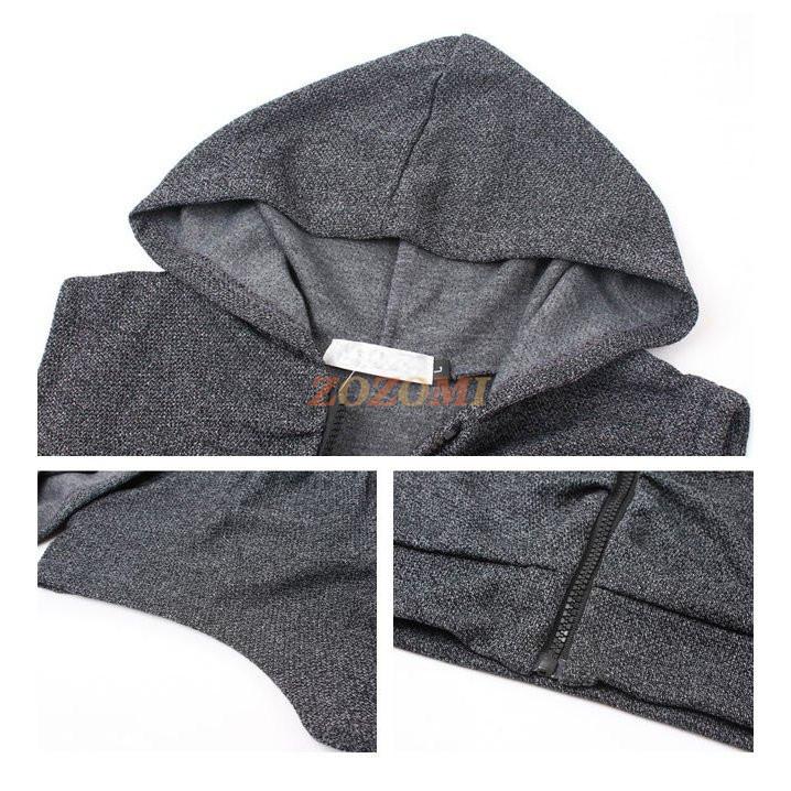 スウェットベスト メンズ フード付きパーカー 袖なしパーカー 重ね着ベスト ジップアップパーカー ノースリーブ レーニング カジュアル Tpz1606 Zozomi 通販 Yahoo ショッピング