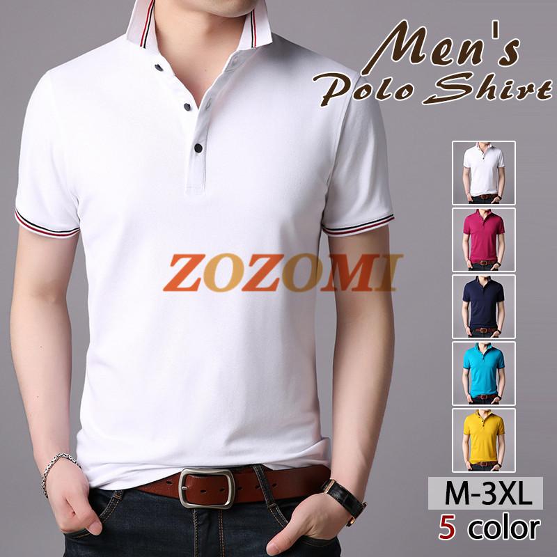 ポロシャツ メンズ 無地 トップス 大きいサイズ 半袖 トレンド ゴルフウェア おしゃれ スポーツ 夏 ゴルフ シャツ 紳士服 カジュアル 5色選べる Y3044 Zozomi 通販 Yahoo ショッピング