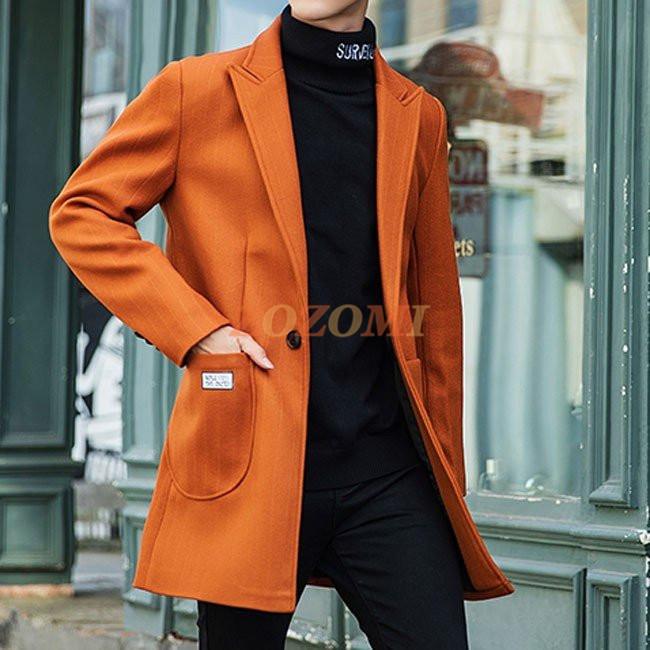 アウター メンズ チェスターコート 無地 ロングコート メンズ ビジネス ステンカラーコート 秋 冬 ブラック レッド イエロー グレー ブルー メンズ用 5色 Yrdy1010 Zozomi 通販 Yahoo ショッピング