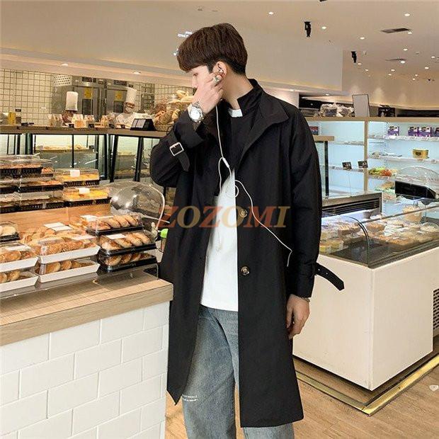 トレンチコート メンズ ロング丈 ゆったり 無地 紳士服 かっこいい 体型カバー ジャケット 男性用 トップス カジュアル アウター 秋物 春服 Zfhmzm1765 Zozomi 通販 Yahoo ショッピング
