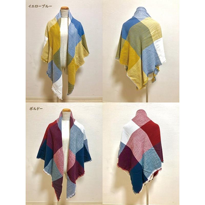 ストール 7色から選べる☆売り切れ必至のスクエア大判ストール第2弾