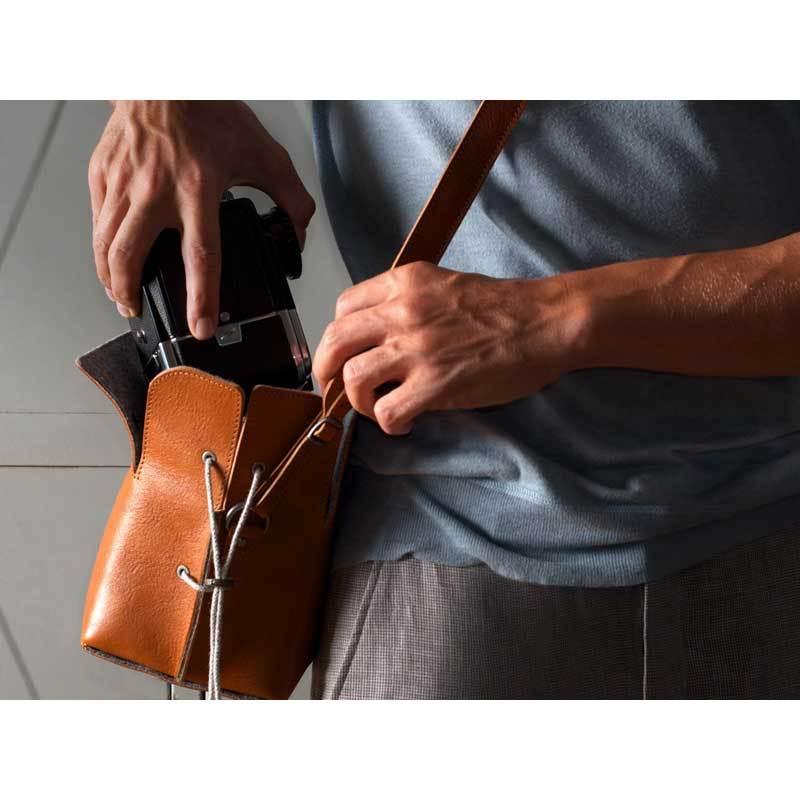 カメラバッグ hardgraft イタリアンレザー ショルダーバッグ Brown