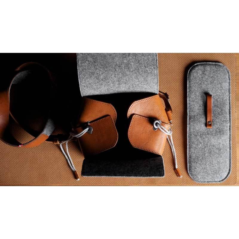 未使用♡リエンピーレ♡イタリア製♡ショルダーバッグ♡カメラバッグ♡エコファー カメラバッグ hardgraft イタリアンレザー ショルダーバッグ Brown