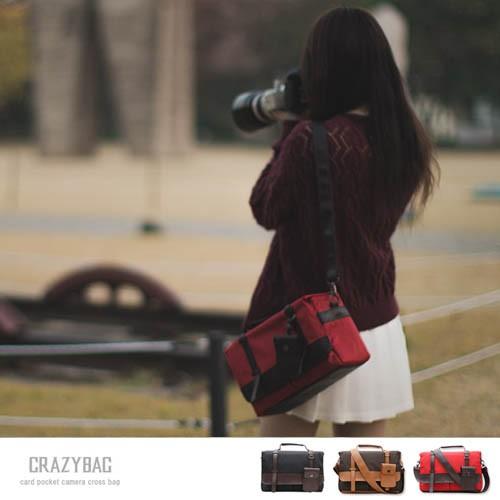 CRAZYBAG card pocket camera cross bag カメラ クロスバッグ 3colors おしゃれ ショルダーカメラバッグ メンズ レディース 男女兼用｜nineselect