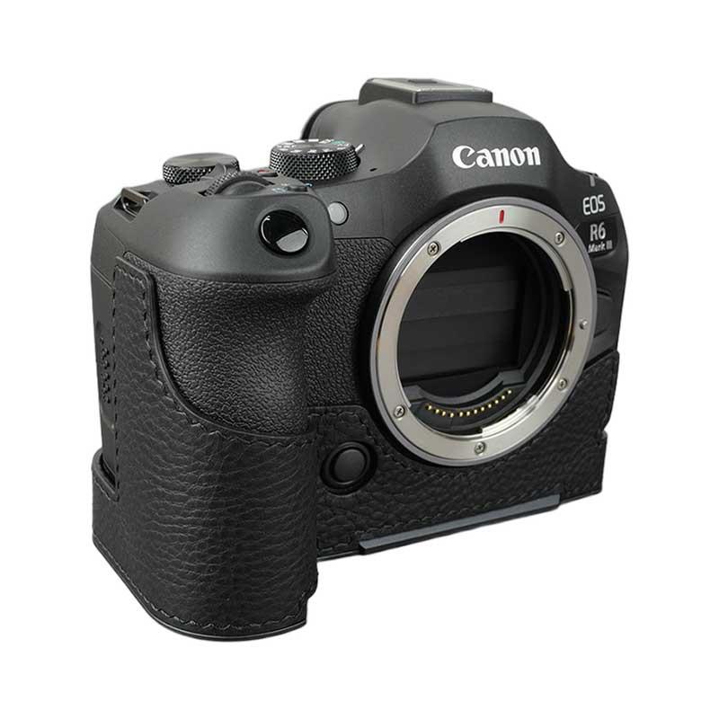 新品 本革カメラケース キャノン Canon R6用 EOS Rシステム Canon R6 Mark III 専用 イタリアンレザー カメラケース