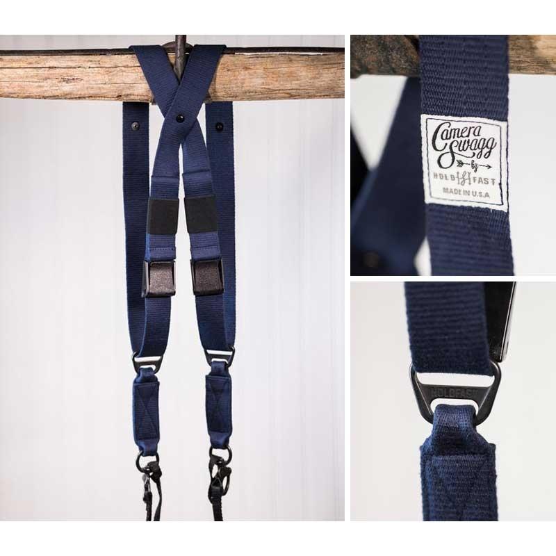 HOLD FAST/ホールドファスト CAMERA SWAGG ダブルストラップ CS03-NV Navy カメラ2台同時携行 カメラストラップ アメリカ製 