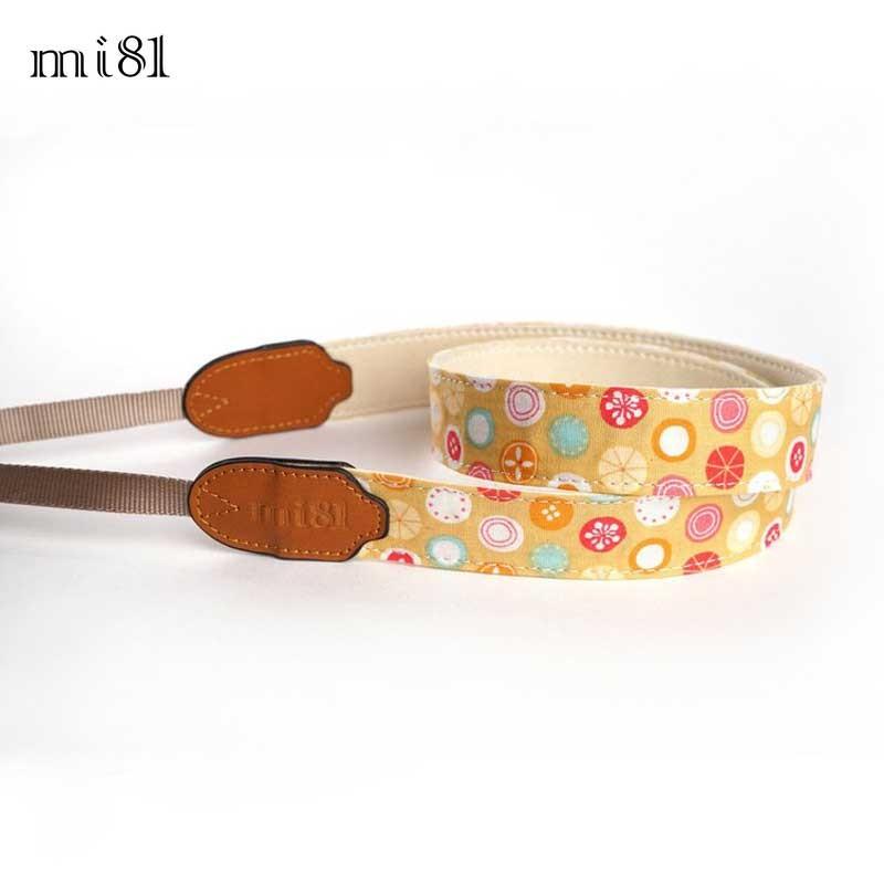 Mi81 MN017YC [ネックストラップ イエロー] mi81 Printed cotton Neck Strap MN017YC Yellow Candy カメラ