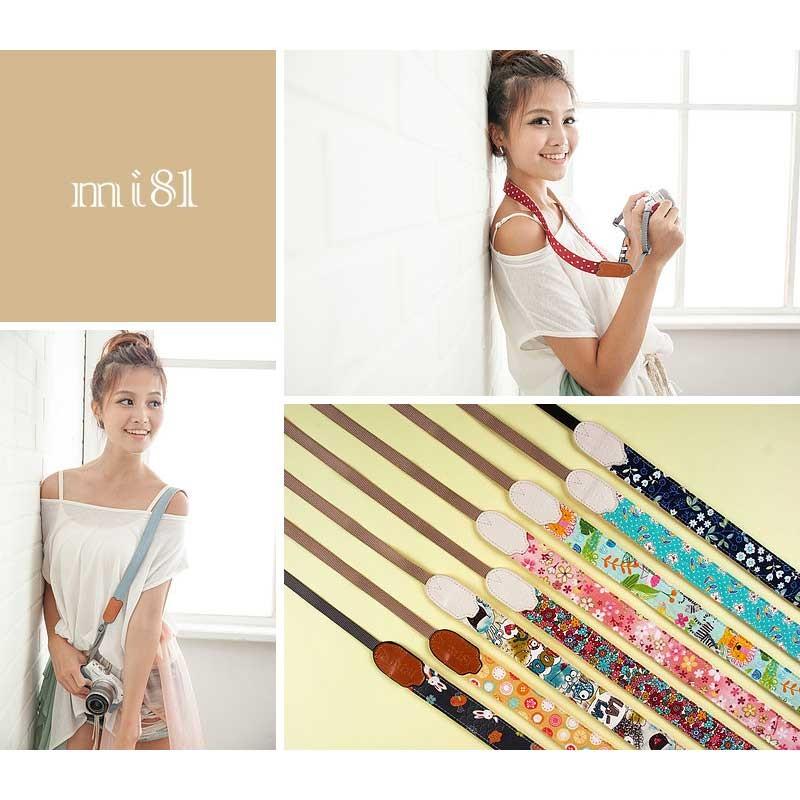 mi81 Printed cotton Neck Strap MN017YC Yellow Candy カメラ