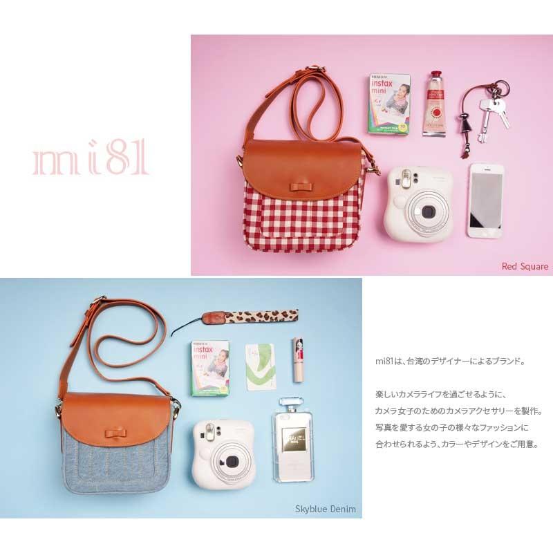 mi81 Sweety Camera bag M Red Square MT03PR ショルダー カメラバッグ おしゃれ かわいい ミラーレス一眼 デジタルカメラ カメラ女子 レディース ファッション｜nineselect｜03