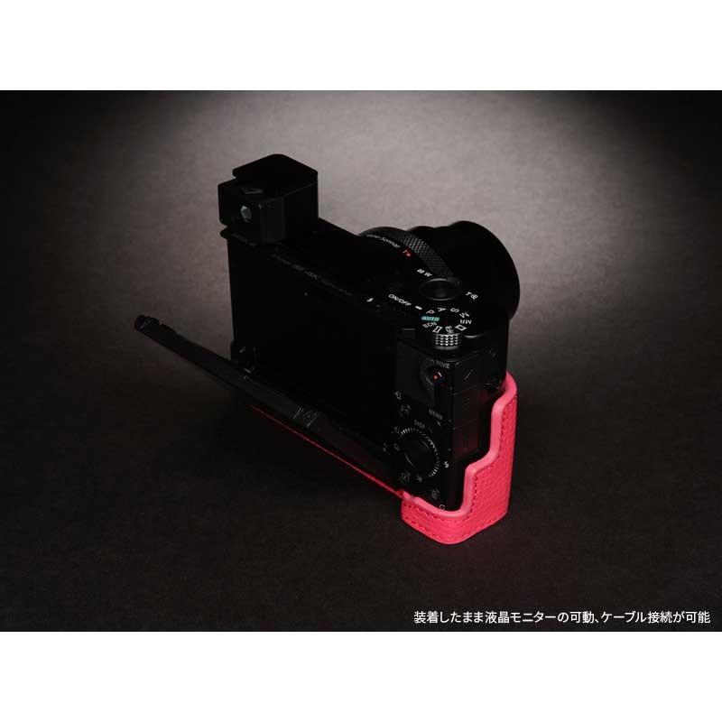 TP Original Leather Camera Body Case for SONY RX100M7 Dark Pink ソニー RX100VII 本革 レザー カメラケース おしゃれ  TB05RX107-DP｜nineselect｜05