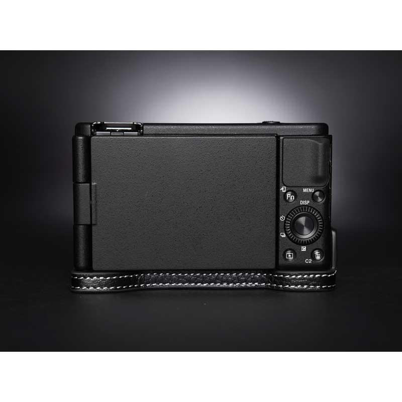 TP Original SONY VLOGCAM ZV-1 専用 レザー カメラケース Black ブラック おしゃれ 速写ケース TB05ZV1-BK｜nineselect｜04