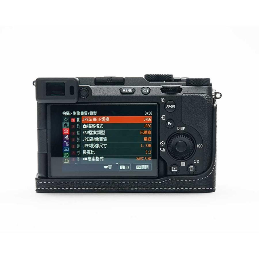 カメラケース TP Original SONY α7C II α7CR 専用 レザー ケース Black おしゃれ 本革 牛革 速写ケース ソニー TB06A7C2-BK｜nineselect｜03