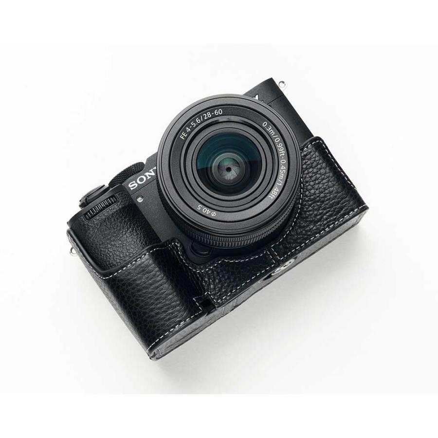 カメラケース TP Original SONY α7C II α7CR 専用 レザー ケース Black おしゃれ 本革 牛革 速写ケース ソニー TB06A7C2-BK｜nineselect｜07