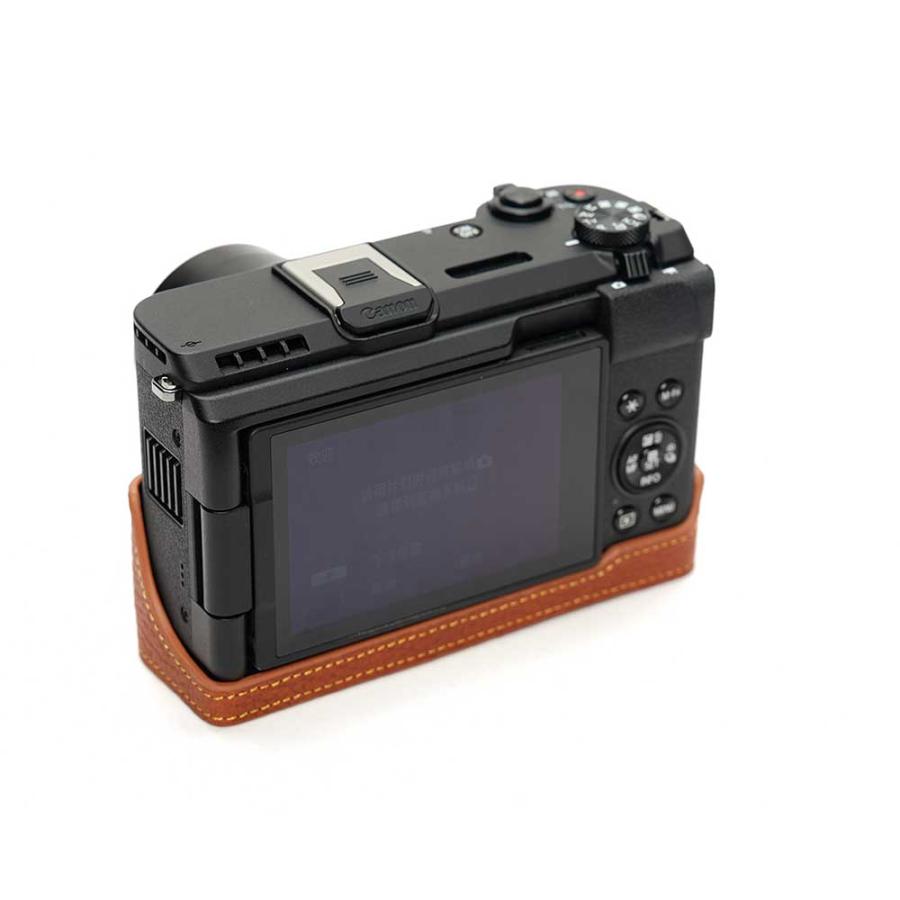 昭和Canonカメラ本皮ケース付き PowerShot Canon V1 専用 レザー ケース Volcano ボルケーノ TP