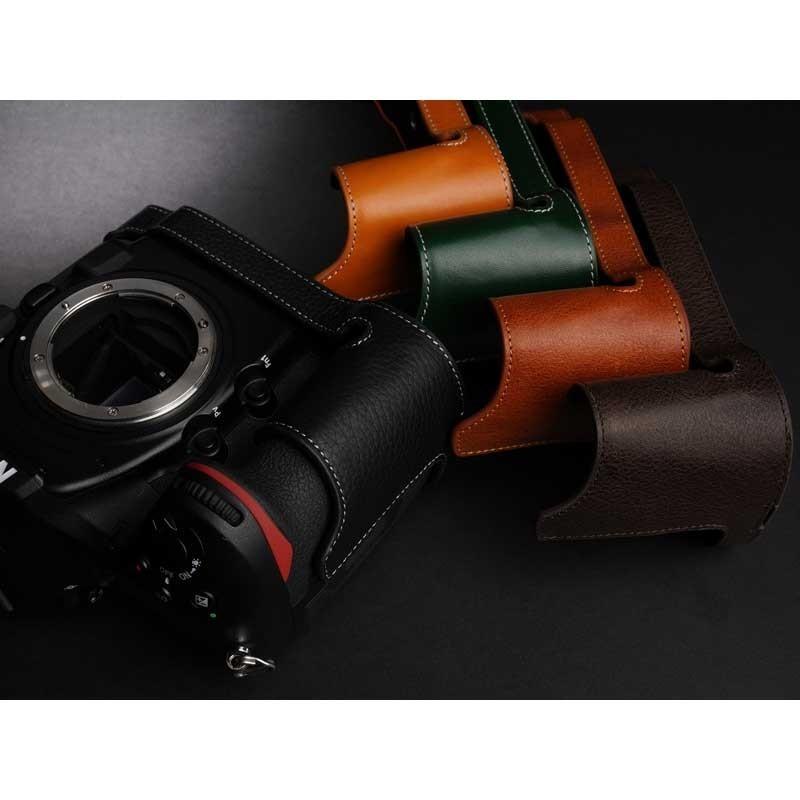 TP Original Leather Camera Body Case for Nikon D850 Tan ニコン 本革 レザー カメラケース EZ Series TB06D850-WB｜nineselect｜08